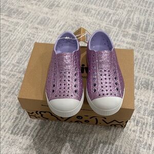 Native Shoes Purple Glitter Slip-Ons